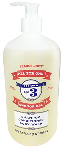 Trader Joe's Formula No.3 'All for One, One for All' Shampoo Conditioner and Body Wash 32 fl oz (1 bottle)