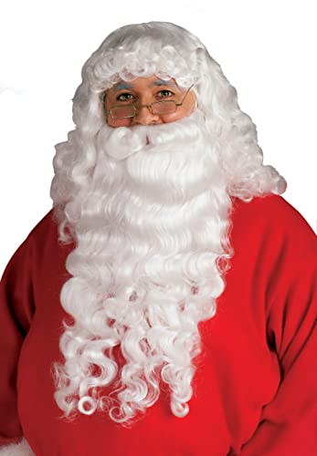 Rubie's Santa Beard and Wig Set, White, One Size