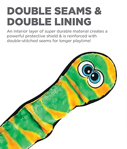 Outward Hound Invincibles Green Snake Plush Dog Toy, XXL