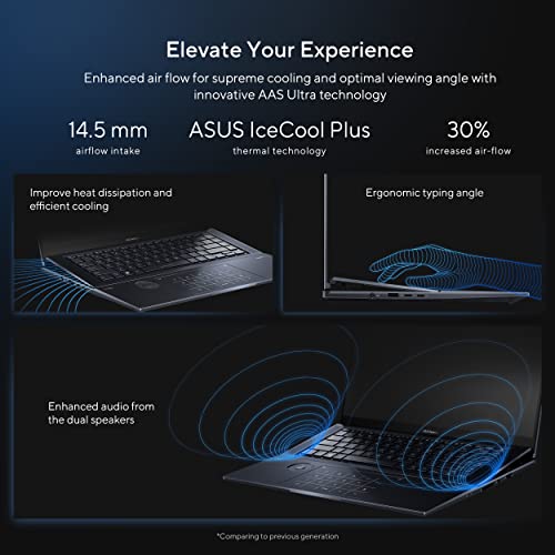ASUS Zenbook Pro 16X OLED 16' 4K OLED 16:10 Touch Display, Dial, Intel i7-12700H CPU, GeForce RTX 3060 Graphics, 16GB RAM, 1TB SSD, Windows 11 Home, Tech Black, UX7602ZM-DB74T