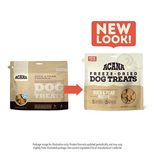 ACANA Singles Limited Ingredient Freeze-Dried Dog Treats, Duck and Pear, Biologically Appropriate and Grain Free