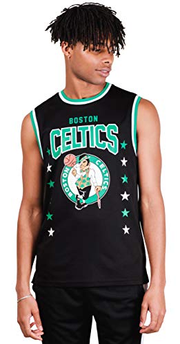 Ultra Game NBA Boston Celtics Mens Jersey Sleeveless Muscle T-Shirt, Black, X-Large