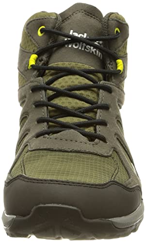Jack Wolfskin Men's Woodland 2 Texapore MID M Hiking Shoe, Khaki/Green, 12