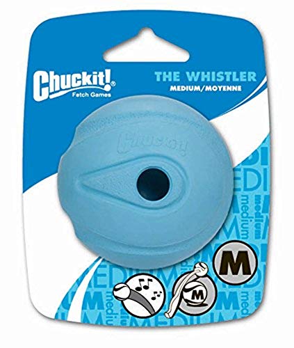 Chuckit The Whistler Ball Dog Toy, Medium (2.5 Inch Diameter) for Dogs 20-60 lbs, Pack of 1