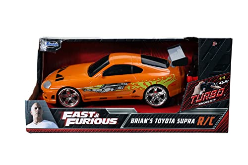 Fast and Furious 1:24 Brian's Toyota Supra RC Radio Control Car, Toys for Kids and Adults