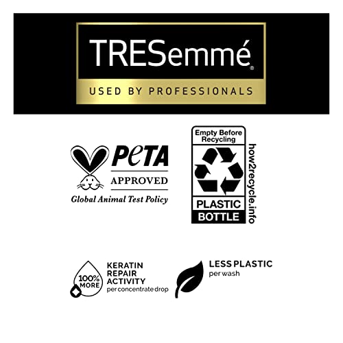 TRESemmé Ultra Keratin Repair Concentrate Shampoo for Damaged Hair, Visible Repair in 30 Seconds, Fast-Lather Technology and 2X More Washes 20 oz
