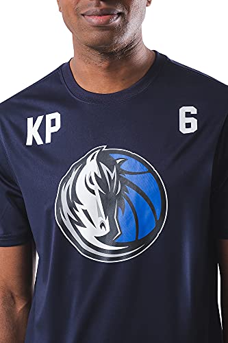 Ultra Game NBA Dallas Mavericks - Kristaps Porzingis Mens Active Tee Shirt, Team Color, Small