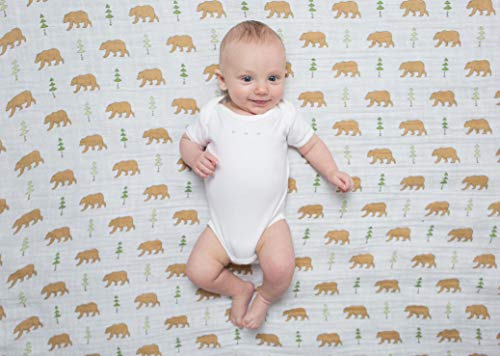 Amazing Baby Cotton Muslin Swaddle Blankets, Set of 3, Outdoor Adventure, Neutral