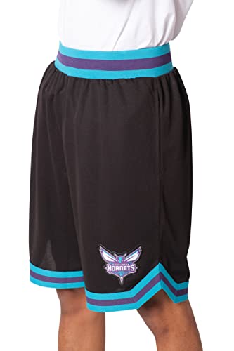 Ultra Game NBA Charlotte Hornets Mens Woven Basketball Shorts, Team Color, Medium