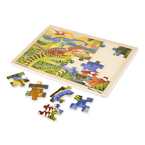 Melissa and Doug Jigsaw Puzzle Bundle (Dinosaur,Safari and Ocean) - Animal Puzzles, Wooden Jigsaw Puzzles For Kids Ages 3+