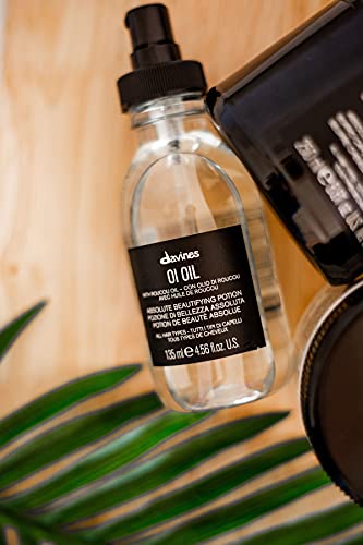 Davines OI Oil | Weightless Hair Oil Perfect for Dry Hair, Coarse and Curly Hair Types | Anti-Frizz for Soft, Shiny Hair | 135 ml (4.56 Fl Oz)
