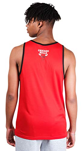 Ultra Game NBA Chicago Bulls Mens Jersey Tank Top Mesh Sleeveless Muscle T-Shirt, Team Color, Large