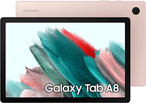 SAMSUNG Galaxy Tab A8 Android Tablet, 10.5” LCD Screen, 32GB Storage, Long-Lasting Battery, Kids Content, Smart Switch, Expandable Memory, Pink Gold