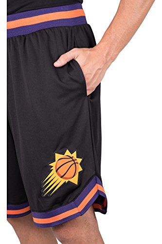 Ultra Game NBA Phoenix Suns Mens Woven Basketball Shorts, Team Color, Medium