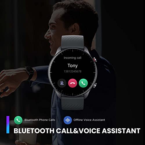 [2022 New Version] Amazfit GTR 2 Smart Watch for Men, Alexa Built-in, with Bluetooth Call and Text, GPS Fitness Tracker, 90 Sports Modes, Blood Oxygen Heart Rate Tracker Grey