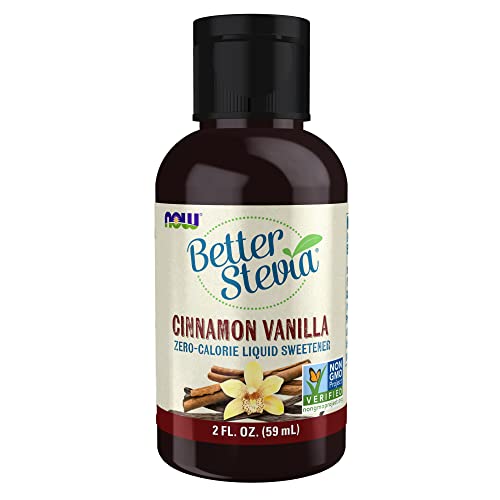 NOW Foods, Better Stevia, Liquid Zero-Calorie Sweetener, Cinnamon Vanilla Flavor, Certified Non-GMO, 2-Ounce