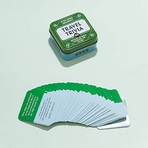 Chronicle Books After Dinner Amusements: Travel Trivia: 50 Questions on World Geography and Culture (Family Friendly Trivia Card Game, Portable Camping and Holiday Games)