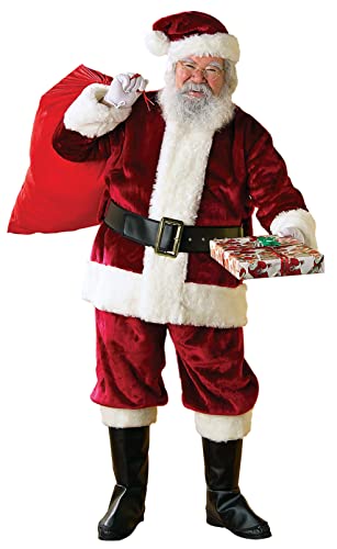 Rubie's mens Crimson Regency Plush Santa Suit Adult Sized Costumes, Red/White, Standard US