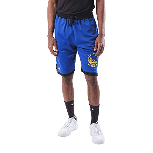 Ultra Game NBA Golden State Warriors - Stephen Curry Mens Active Mesh Basketball Short, Team Color, Large