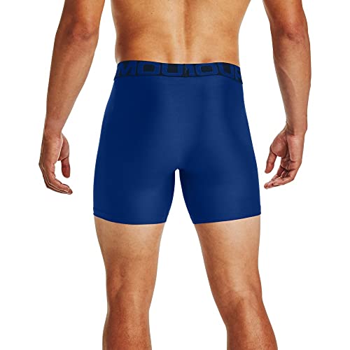 Under Armour Men's Tech 6-inch Boxerjock 2-Pack , Royal (400)/Academy Blue , Small