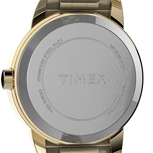 Timex Women's T2H351 Easy Reader 25mm Gold-Tone Stainless Steel Expansion Band Watch