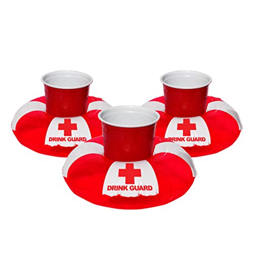 GoFloats Inflatable Pool and Hot Tub Drink Holders (3 Pack) (Choose - Unicorn, Flamingo, Palm Tree and More)