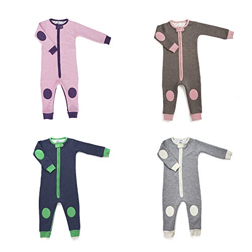 baby deedee 1 Piece Cotton, Velour Long Sleeve Footless Romper Pajama, Rainforest, 12-18 Months