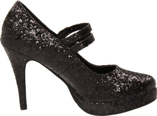 Ellie Shoes Women's 421-Jane-G Maryjane Pump,Black Glitter,9 M US