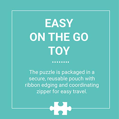 Mudpuppy Unicorns Pouch Puzzle, 12 Extra-Thick Pieces, 14”x11” – Great for Kids Age 2+ – Perfect for Travel – Helps Develop Hand-Eye Coordination - Packaged in Secure, Reusable Pouch