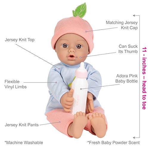 Adora Soft Baby Doll Girl, 11 inch Sweet Baby Grapefruit, Machine Washable (Amazon Exclusive) 1+
