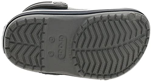 Crocs Unisex-Child Crocband Clogs (Todder Shoes), Smoke/Navy, 10 Toddler