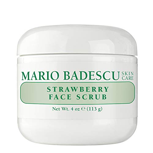 Mario Badescu Strawberry Face Scrub for All Skin Types | Facial Scrub that Refines Dull Skin |Formulated with Strawberry Seed and Cornmeal| 4 OZ