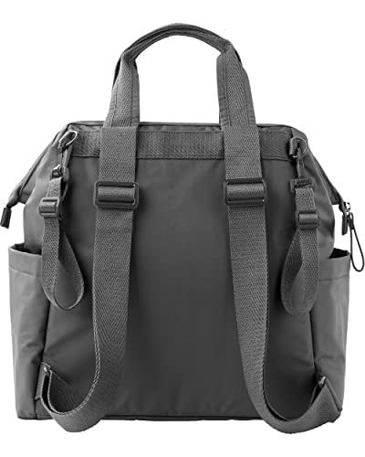 Skip Hop Diaper Bag Backpack: Mainframe Large Capacity Wide Open Structure with Changing Pad and Stroller Attachement, Charcoal