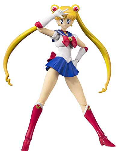TAMASHII NATIONS Sailor Moon -Animation Color Edition- Pretty Guardian Sailor Moon, Bandai shii Nations S.H. Figuarts , Black