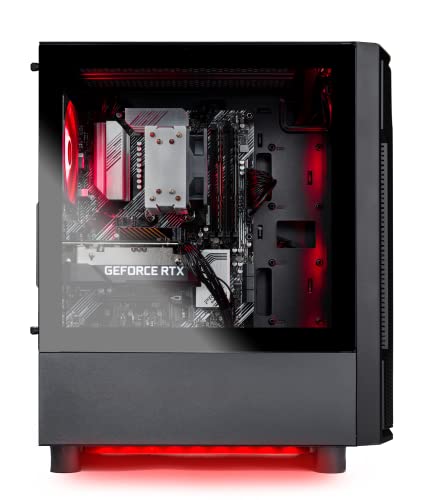 Skytech Shadow Gaming PC Desktop – Intel Core i5 12400F 2.5 GHz, NVIDIA RTX 3060 Ti, 1TB NVME SSD, 16GB DDR4 RAM 3200, 600W Gold PSU, 11AC Wi-Fi, Windows 11 Home 64-bit