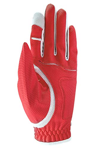 Zero Friction Women's Golf Gloves, Left Hand, One Size Golf, Red