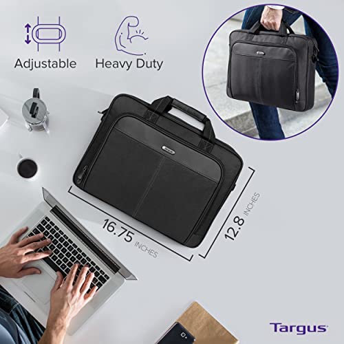 Targus Classic Slim Business Professional Travel and Commuter Bag for 16-Inch Laptop, Black (TCT027US)