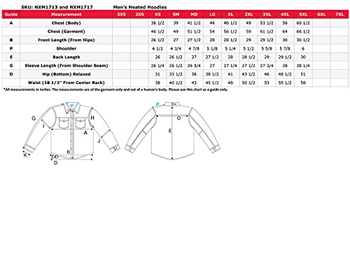 Nexgen Heat Men's Standard MPM1713SET Heated Zipper Front Hoodie, Grey, X-Large