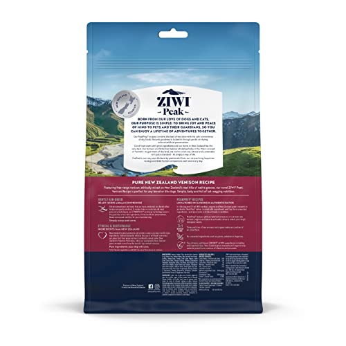 ZIWI Peak Air-Dried Dog Food – All Natural, High Protein, Grain Free and Limited Ingredient with Superfoods (Venison, 1.0 lb)