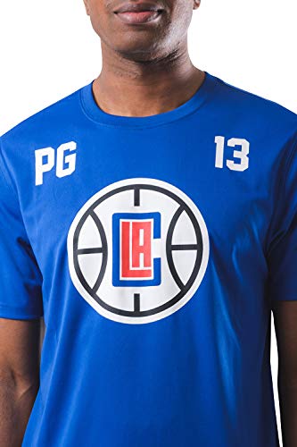 Ultra Game NBA Los Angeles Clippers - Paul George Mens Active Tee Shirt, Team Color, X-Large