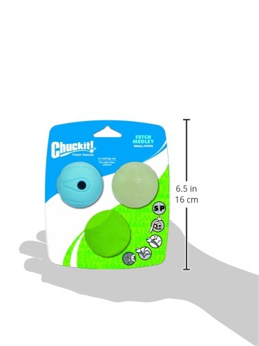 ChuckIt! Dog Fetch Ball Medley Trio, Small, 3 Pack