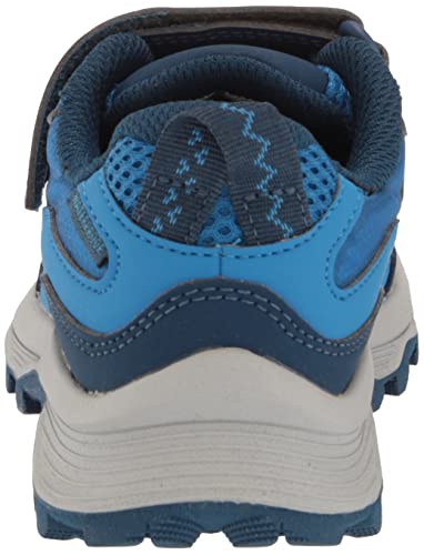 Merrell Moab Speed Low Alternative Closure Waterproof Hiking Sneaker, Blue, 3 US Unisex Big Kid