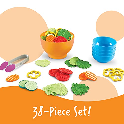Learning Resources New Sprouts Garden Fresh Salad Set - 38 Pieces, Ages 18+ Months Pretend Play Food, Play Food for Toddlers, Toddler Kitchen Play Toys