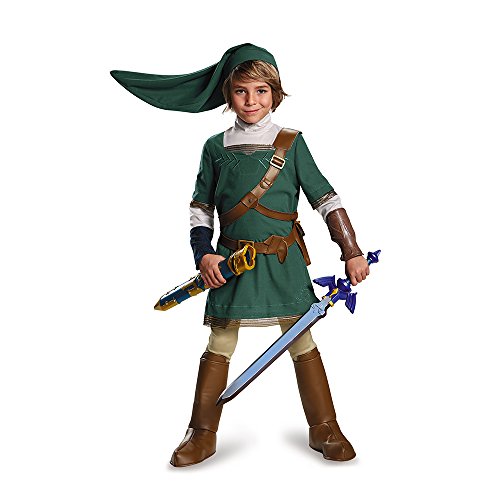 Link Prestige Legend of Zelda Nintendo Costume, Large/10-12