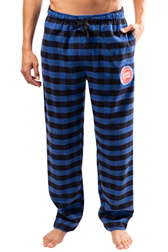 Ultra Game NBA Detroit Pistons Mens Sleepwear Super Soft Flannel Pajama Loungewear Pants, Team Color, XX-Large