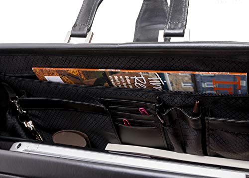 McKlein, V Series, Morgan, Top Grain Cowhide Leather, 17' Leather Litigator Briefcase, Black (83345)