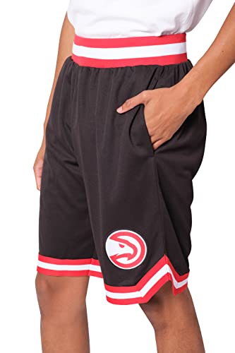 Ultra Game NBA Atlanta Hawks Mens Woven Basketball Shorts, Team Color, X-Large