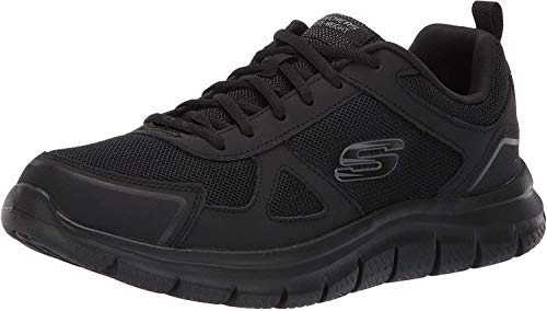 Skechers Men's Track Scloric Oxford, Black, 12 M US