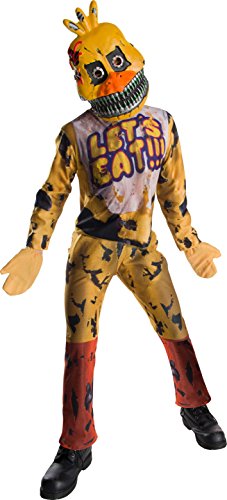 Rubie's 630621-L Boys Five Nights at Freddy's Nightmare Chica The Chicken Costume, Large, Multicolor