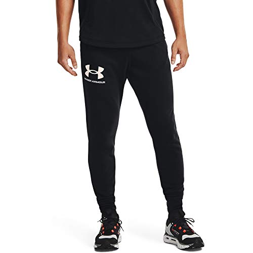 Under Armour Mens Rival Terry Joggers , Black (001)/Onyx White , Small